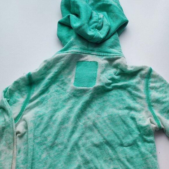 Aeropostale hoodie women's size XS green tie-dye lightweight kangaroo pocket - Picture 4 of 10